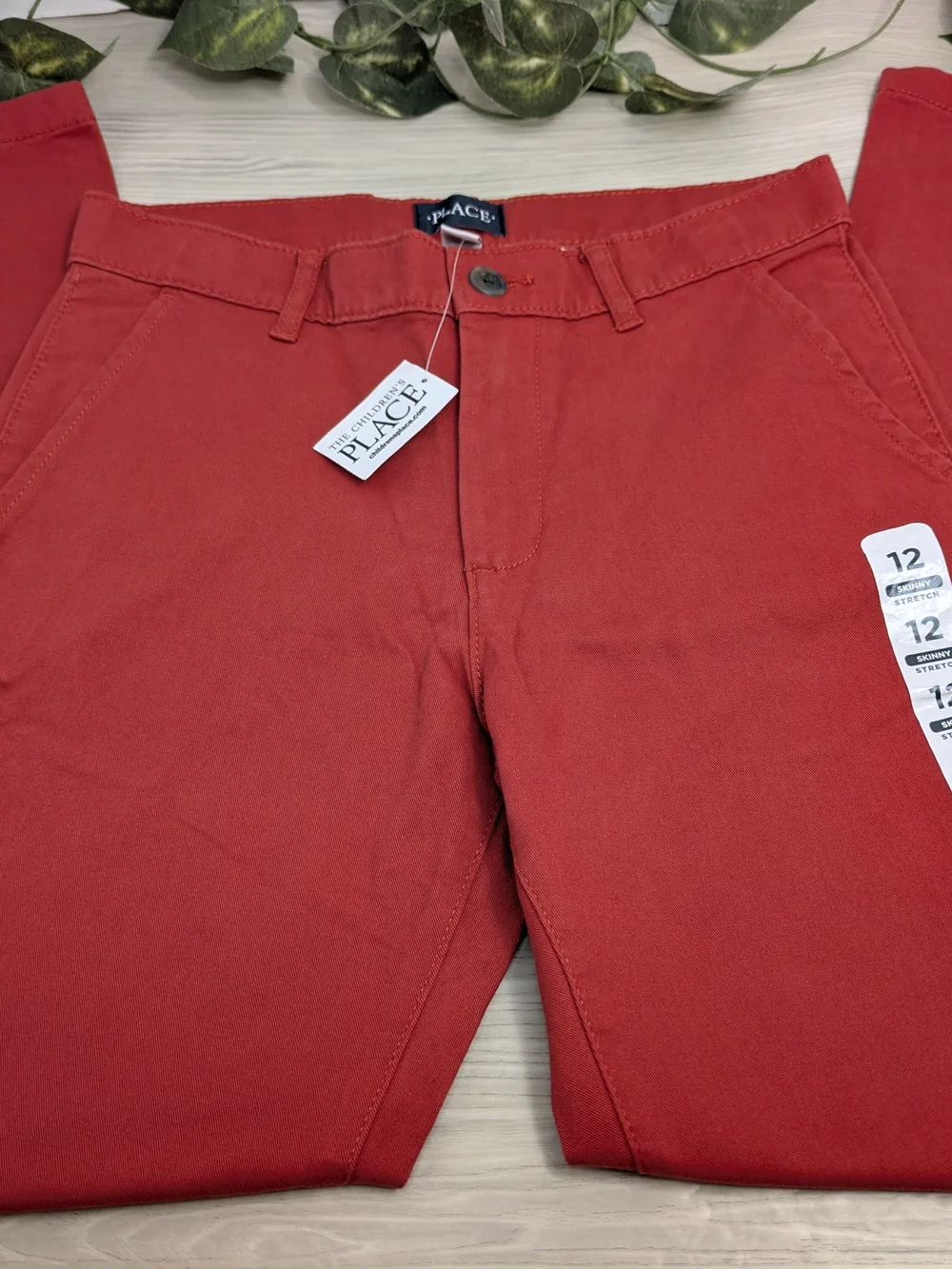 Children's Place Boys Uniform Skinny Chino Pants in Hampton Red